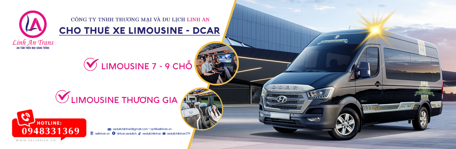 Cho thuê xe Limousine - Dcar - Limousine Thương Gia